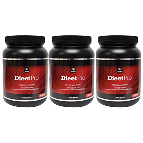 Dieet Pro (Nutridynamics) Shake Aardbei drie-pak  3x 500 gram