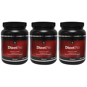 Dieet Pro (Nutridynamics) Shake Chocolade drie-pak  3x 500 gram