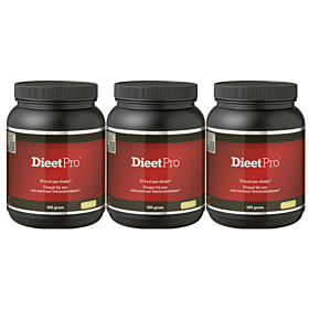 Dieet Pro (NutriDynamics) Shake Vanille drie-pak  3x 500 gram
