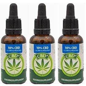 Jacob Hooy CBD Olie 10% Trio-pak  3x 30ml