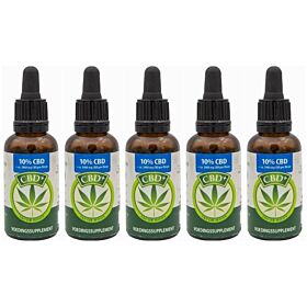 Jacob Hooy CBD Olie 10% Vijf-pak  5x 30ml