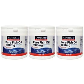 Lamberts Pure Visolie 1100mg 180 capsules 8508-180 Trio-pak Voordeel  3x 180 capsules