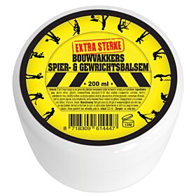 Bouwvakkers Spier- & Gewrichtsbalsem Extra Sterk 200ml