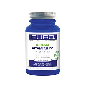 Puro Vitamine D3 25mcg & MCT Olie Vegan 60 capsules