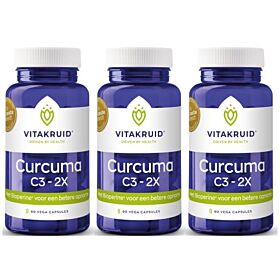 Vitakruid Curcuma C3-2X triopak 3x 60 capsules (=180 capsules)