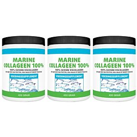Gezonderwinkelen Premium Marine Fish Collageen 100% zuiver (Viscollageen) Voordeelpak  3x 400 gram