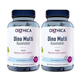 Orthica Dino Kinder Multivitamine Kauwtabletten Duo-pak  2x 120 tabletten (= 240 tabeltten)