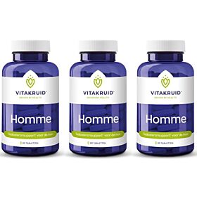 Vitakruid Homme testosteronsupport voor de man voordeelpak  3x 60 tabletten (= 180 tabletten)