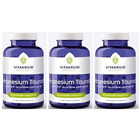 Vitakruid Magnesium tauraat met P-5-P Trio-pak  3x 180 Vegetarische capsules (540 vegetarische capsules)