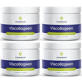 Vitakruid Pure Viscollageen met C & Zink Voordeelpak  4x 125 gram